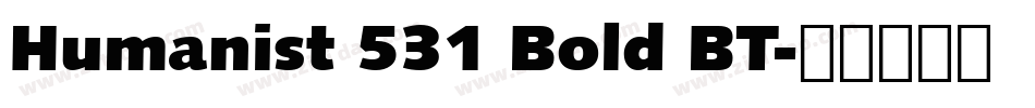 Humanist 531 Bold BT字体转换